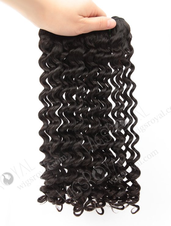 Unprocessed double Drawn 18'' 5A Peruvian Virgin Deep Curly Natural Color Hair Wefts WR-MW-163-14182