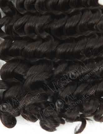 Hot Selling Double Drawn 18'' 5a Peruvian Virgin Deep Curly Natural Color Hair Wefts WR-MW-152