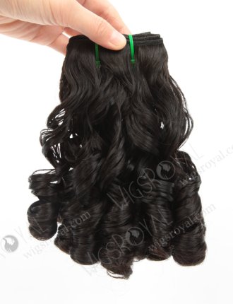 Hot Selling 16'' Wavy With Curl Tip Natural Color 5A Double Drawn Hair ExtensionWR-MW-156