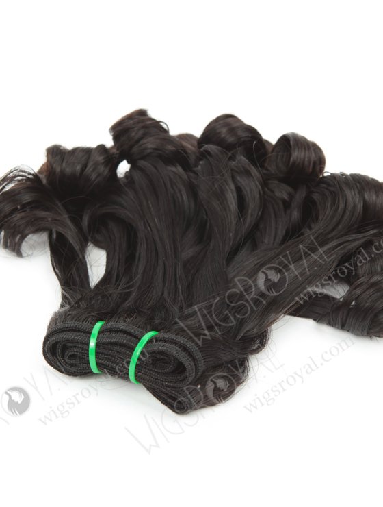 Best Quality 14'' 7A Double Drawn Peruvian Virgin Natural Color Straight With Curl Tip Hair Wefts WR-MW-157-15753