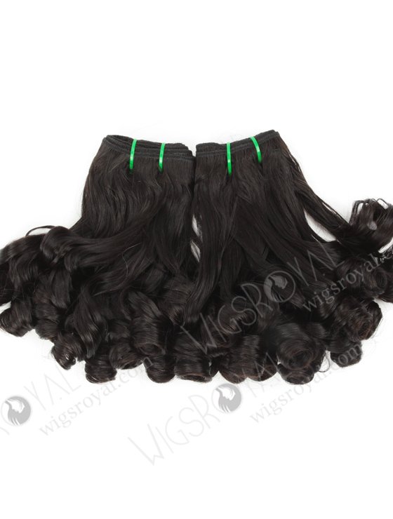 Best Quality 14'' 7A Double Drawn Peruvian Virgin Natural Color Straight With Curl Tip Hair Wefts WR-MW-157-15759