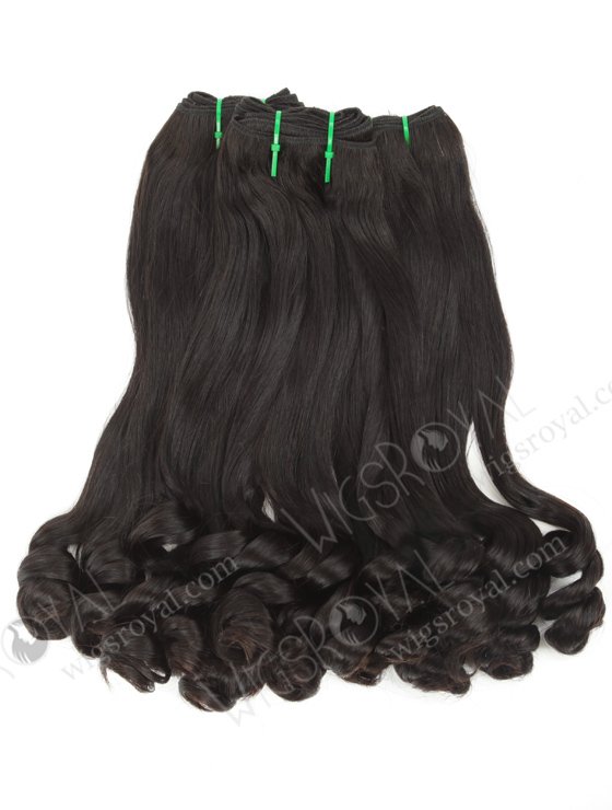 Fashionable Double Drawn 18'' 7A Peruvian Virgin Tighter Tip Curl Hair Wefts WR-MW-158-15747