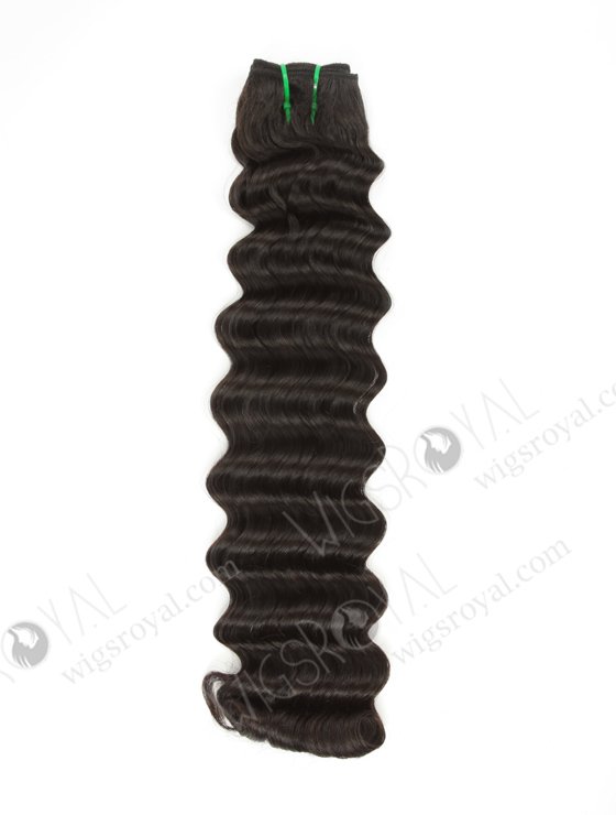 High Quality Double Drawn 20'' 5A Peruvian Virgin Deep Body Wave Natural Color Hair Wefts WR-MW-159-15737