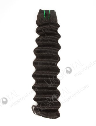 High Quality Double Drawn 20'' 5A Peruvian Virgin Deep Body Wave Natural Color Hair Wefts WR-MW-159