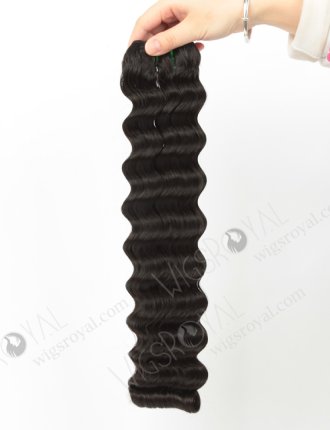 High Quality Double Drawn 20'' 5A Peruvian Virgin Deep Body Wave Natural Color Hair Wefts WR-MW-159