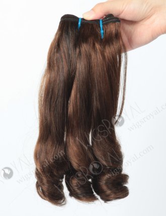 Grade 7A Highlight Color Straight With Spiral Curl Tip Peruvian Virgin Human Hair Wefts WR-MW-124
