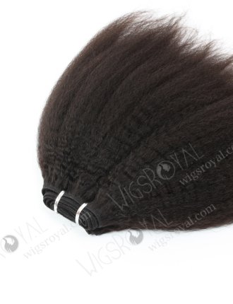 Natural Black Kinky Straight Human Hair Extension WR-MW-030