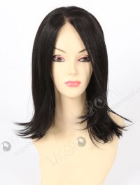 In Stock Synthetic Hair Lace Front Wig 12" Straight Color 1B# SYN-4-2