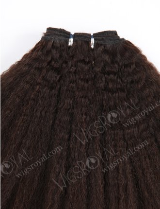 In Stock Indian Virgin Hair 12" Kinky Straight Natural Color Machine Weft SM-223