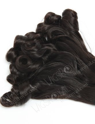 Hot Selling Straight With Curl Tip 12'' Peruvian Virgin Human Hair Wefts WR-MW-106