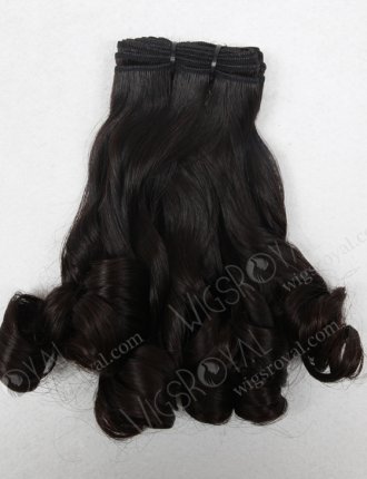 Double Draw Tip Curl Peruvian Hair Weave For Sale WR-MW-090