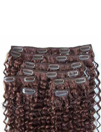 Curly 100% Brazilian Virgin Hair 12" Clip on Weft WR-CW-007