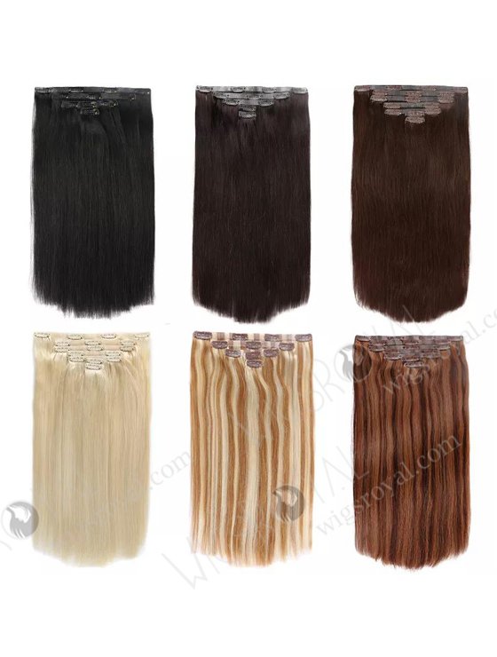 Luxury Invisible 100% Human Hair Seamless Clip Ins Hair Extensions WR-CW-006-17268