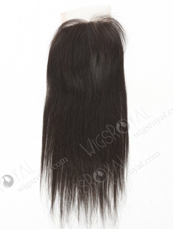 In Stock Indian Remy Hair 12" Yaki Straight Natural Color Top Closure STC-307-17045