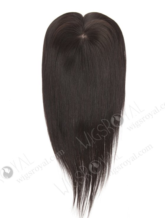 Female Luxury Human Hair Toppers for Thinning Hair 16" Natural Black Color Topper-014-17235