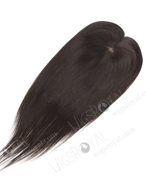 Female Luxury Human Hair Toppers for Thinning Hair 16" Natural Black Color Topper-014-17233