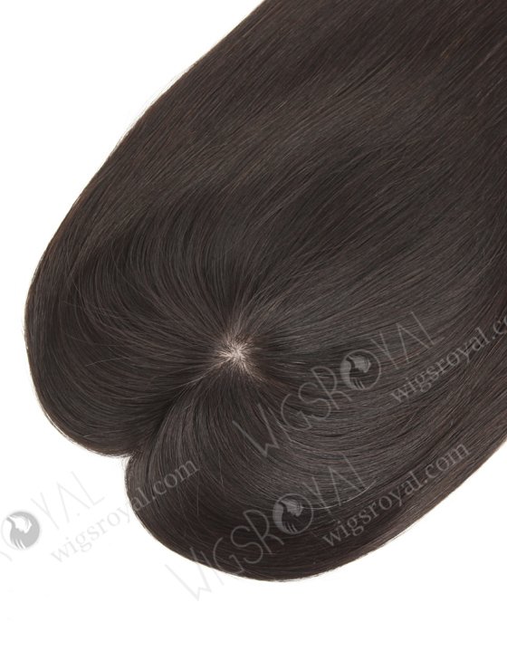 Female Luxury Human Hair Toppers for Thinning Hair 16" Natural Black Color Topper-014-17234