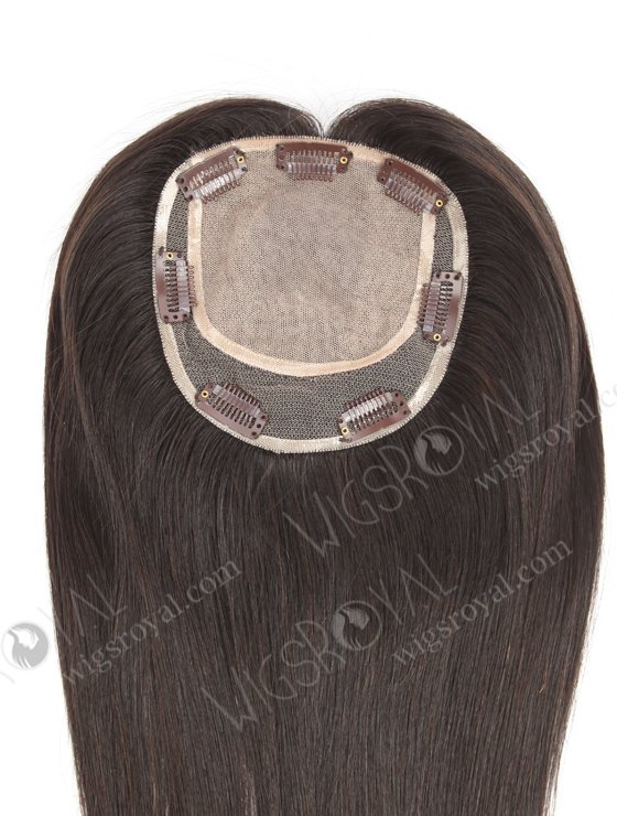 Female Luxury Human Hair Toppers for Thinning Hair 16" Natural Black Color Topper-014-17232