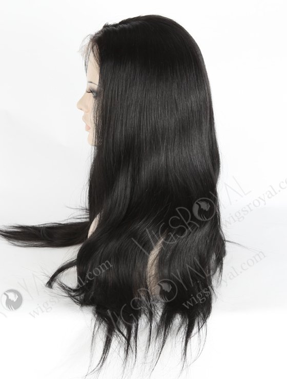 In Stock Indian Remy Hair 22" Straight 1# Color Full Lace Wig FLW-01650-17393