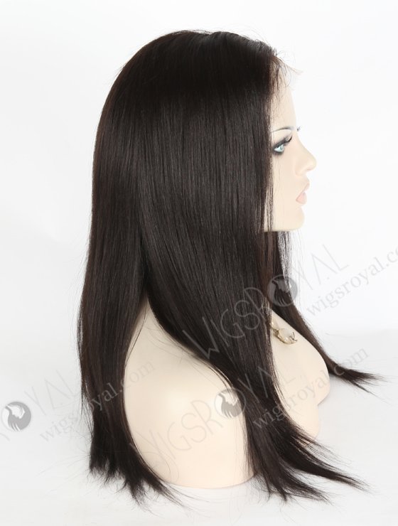 In Stock Indian Remy Hair 18" Yaki 1# Color Full Lace Wig FLW-01388-17375