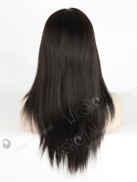 In Stock Indian Remy Hair 18" Yaki 1# Color Full Lace Wig FLW-01388-17376