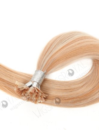 Flat tip keratin European virgin hair 20'' straight F 60#/16# color WR-PH-015