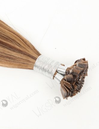 Flat tip keratin European virgin hair 20'' straight F 4#/8# color WR-PH-014