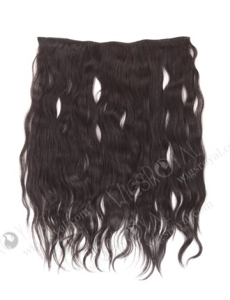 Indian Virgin 16'' Natural Wave Invisible Headband Wire Clip in Halo Hair Extensions WR-HA-001