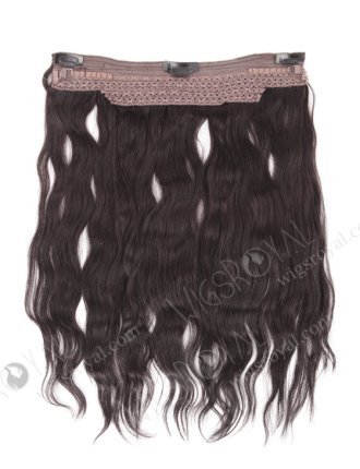 Indian Virgin 16'' Natural Wave Invisible Headband Wire Clip in Halo Hair Extensions WR-HA-001
