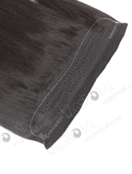 Yaki Off Black Color Invisible Headband Wire Clip in Halo Hair Extensions WR-HA-010-17634