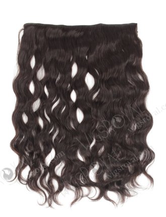 Best Quality 2# Color Human Hair Natural Wave Invisible Headband Wire Clip in Halo Hair Extensions WR-HA-007