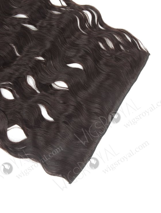 Human Hair 2# Color 18'' Natural Wave Invisible Headband Wire Clip in Halo Hair Extensions WR-HA-008-17607