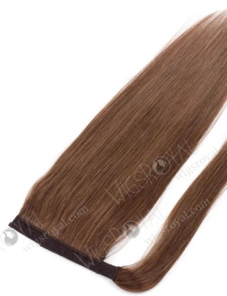 100% Human Raw Virgin Braided Drawstring Wrap Straight Ponytails Clip in Hair Extension WR-PT-001