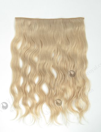 Blonde Color Indian Virgin 16'' Natural Wave Invisible Headband Wire Clip in Halo Hair Extensions WR-HA-003