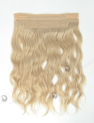 Blonde Color Indian Virgin 16'' Natural Wave Invisible Headband Wire Clip in Halo Hair Extensions WR-HA-003
