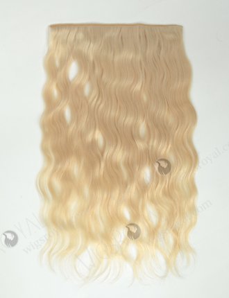 White Color Virgin Hair Invisible Headband Wire Clip in Halo Hair Extensions WR-HA-005