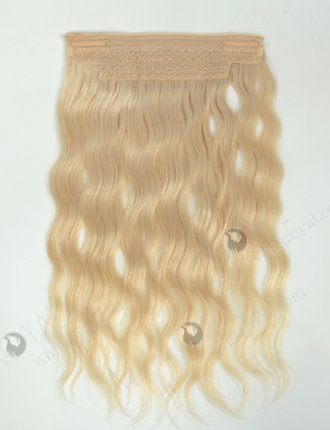 White Color Virgin Hair Invisible Headband Wire Clip in Halo Hair Extensions WR-HA-005