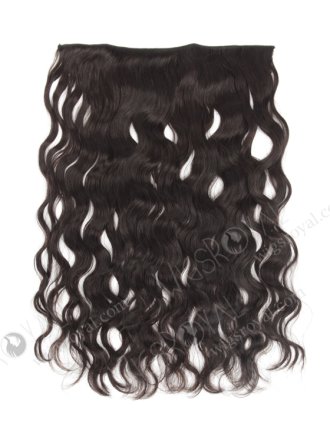 Human Hair 2# Color 18'' Natural Wave Invisible Headband Wire Clip in Halo Hair Extensions WR-HA-008
