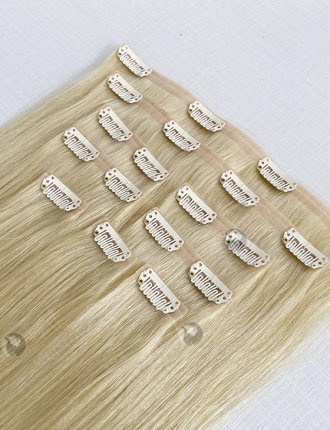 High Quality Blonde Color Clip in Weft Hair Extensions WR-CW-011
