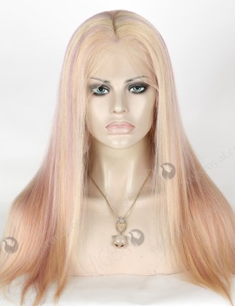 New Arrival Fashion Highlight Color 20 inch European Human Hair Lace Front Wig WR-CLF-015