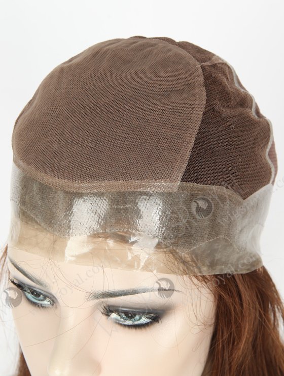 Pure Brown Color Chinese Virgin Silk Top Full Lace Wig With PU Around WR-ST-052-18203