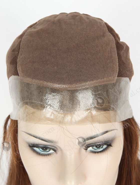 Pure Brown Color Chinese Virgin Silk Top Full Lace Wig With PU Around WR-ST-052-18204