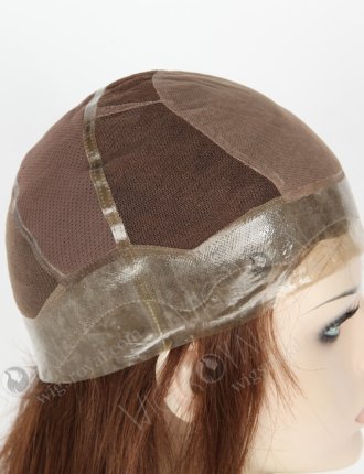 Pure Brown Color Chinese Virgin Silk Top Full Lace Wig With PU Around WR-ST-052