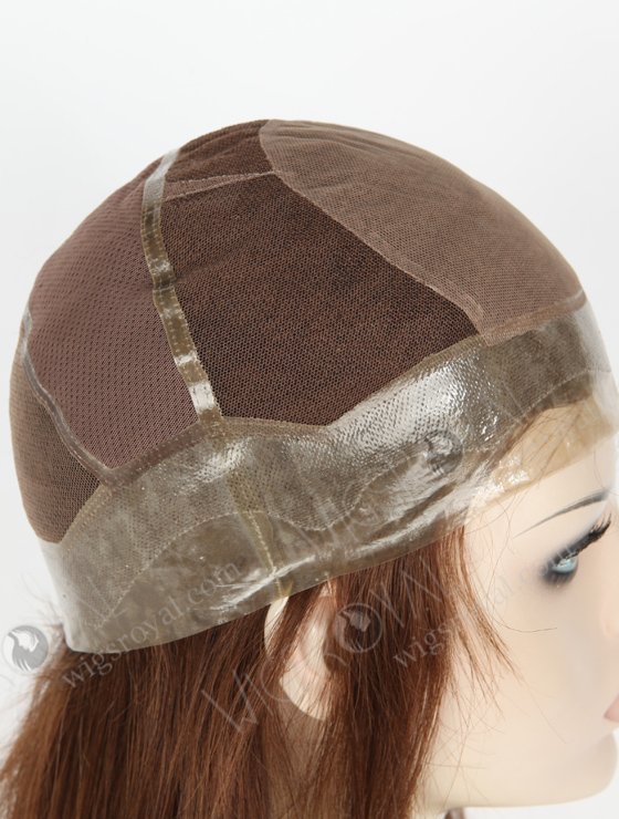 Pure Brown Color Chinese Virgin Silk Top Full Lace Wig With PU Around WR-ST-052-18205
