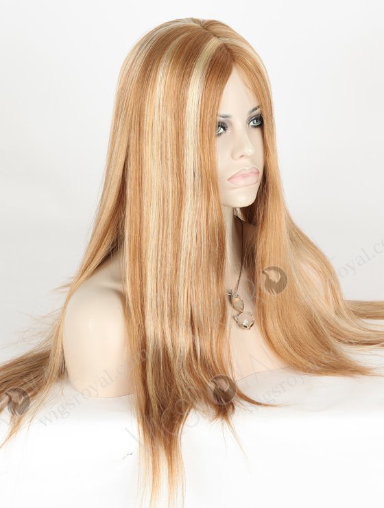 Highlight Color Double Draw 20'' European Human Hair Mono Lace Wigs WR-MOW-001-18166