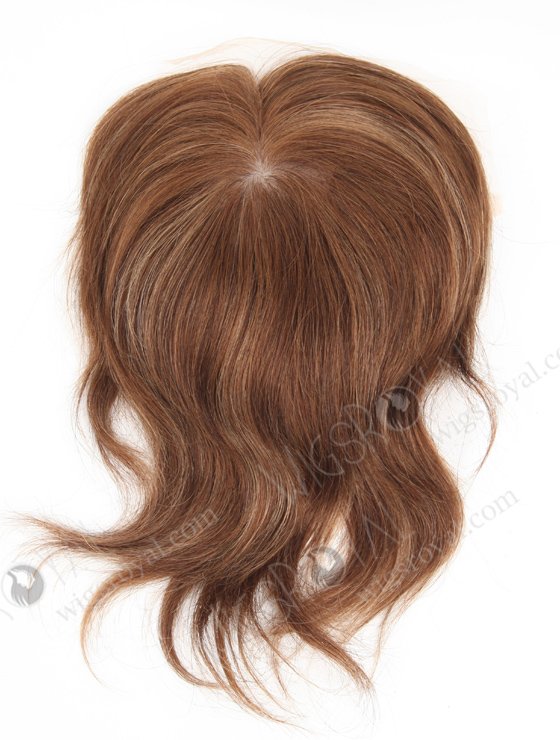 Customize Silk Topper With Lace With PU Around Full Volume Human Hair Topper WR-TC-052-18218