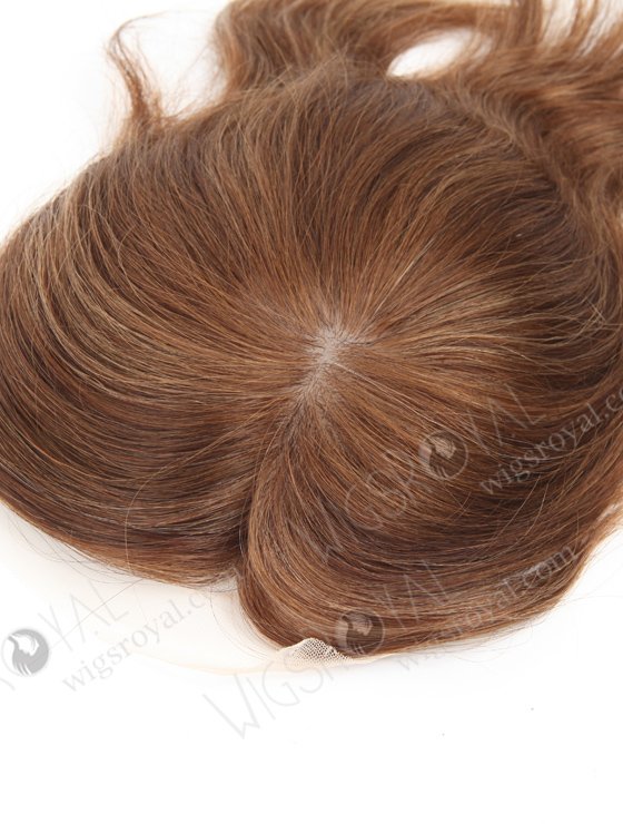 Customize Silk Topper With Lace With PU Around Full Volume Human Hair Topper WR-TC-052-18217