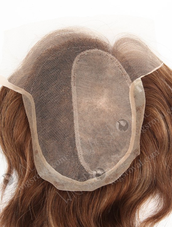 Customize Silk Topper With Lace With PU Around Full Volume Human Hair Topper WR-TC-052-18220