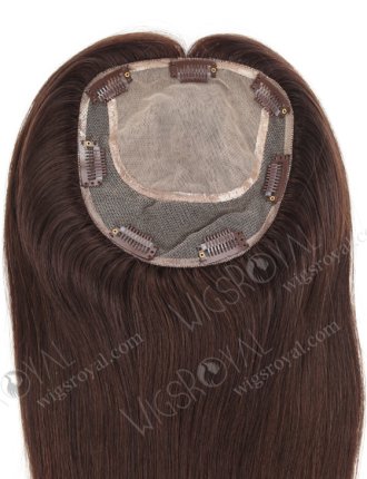 Hot Selling Silk Base Toppers Darkest Brown Silky Straight European Human Hair WR-TC-057