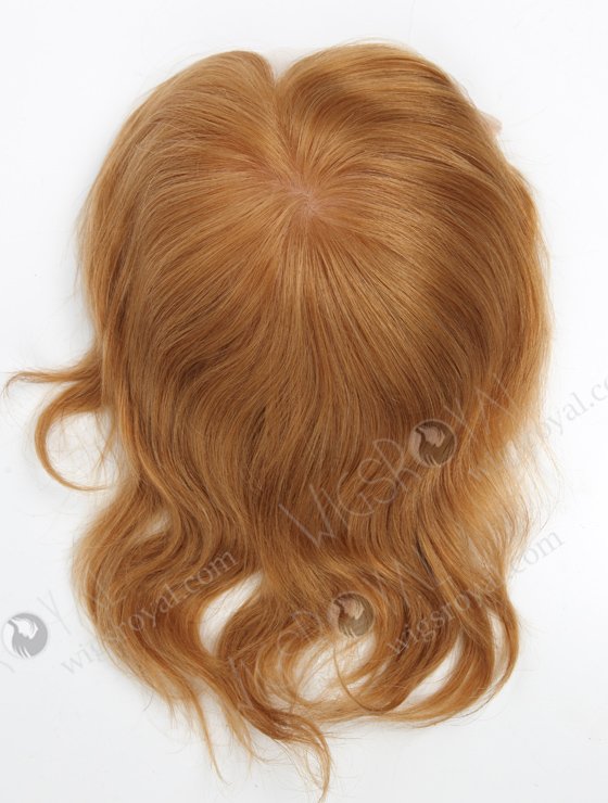 Light Ash Brown Color Silk Base With PU With Lace Front Human Hair Women's Topper WR-TC-055-18249